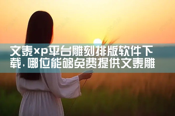 文泰xp平台雕刻排版软件下载