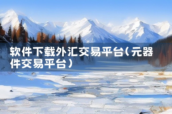 软件下载外汇交易平台