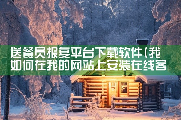 送餐员报复平台下载软件